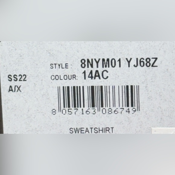 Armani Exchange Res Big Logo Studs Sweatshirt - Picture 3 of 3